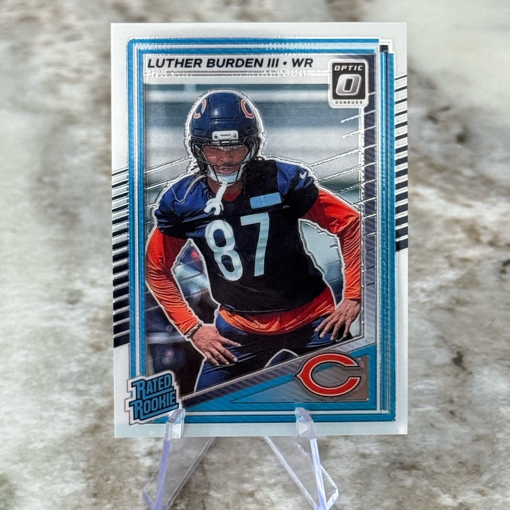 🔥 2025 Luther Burden III Panini Donruss Optic rated Rookie. Chicago Bears.